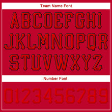 Load image into Gallery viewer, Custom Red Red-Black Stitched Adjustable Snapback Hat