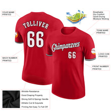 Load image into Gallery viewer, Custom Red White-Black Performance T-Shirt