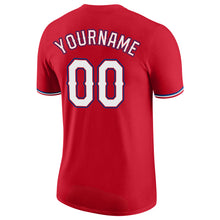Load image into Gallery viewer, Custom Red White-Royal Performance T-Shirt