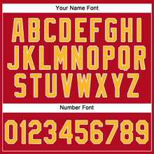 Load image into Gallery viewer, Custom Red Gold-White Performance T-Shirt