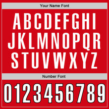 Load image into Gallery viewer, Custom Red White-Black Authentic Throwback Rib-Knit Baseball Jersey Shirt