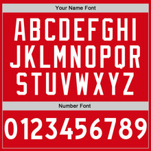 Load image into Gallery viewer, Custom Red White-Navy Authentic Throwback Rib-Knit Baseball Jersey Shirt