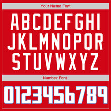 Load image into Gallery viewer, Custom Red White-Light Blue Authentic Throwback Rib-Knit Baseball Jersey Shirt