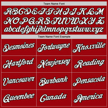 Load image into Gallery viewer, Custom Red White-Black Authentic Baseball Jersey