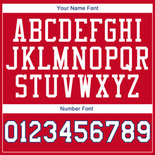 Load image into Gallery viewer, Custom Red White-Royal Authentic Throwback Basketball Jersey