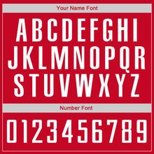 Load image into Gallery viewer, Custom Red White-Black Authentic Throwback Basketball Jersey