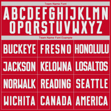Load image into Gallery viewer, Custom Red White-Gray Authentic Throwback Basketball Jersey