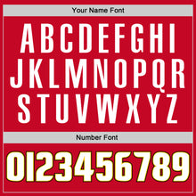 Load image into Gallery viewer, Custom Red White-Gold Authentic Throwback Basketball Jersey