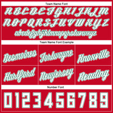 Load image into Gallery viewer, Custom Red White-Kelly Green Authentic Throwback Basketball Shorts