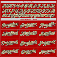 Load image into Gallery viewer, Custom Red Camo-Black Authentic Throwback Basketball Jersey