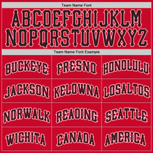 Load image into Gallery viewer, Custom Red Black-White Authentic Throwback Basketball Jersey