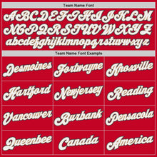 Load image into Gallery viewer, Custom Red White-Navy Authentic Throwback Basketball Jersey