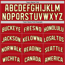 Load image into Gallery viewer, Custom Red White-Gold Authentic Baseball Jersey