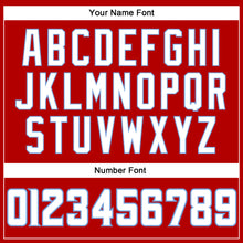 Load image into Gallery viewer, Custom Red White-Light Blue Authentic Baseball Jersey