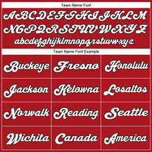 Load image into Gallery viewer, Custom Red White-Black Mesh Authentic Throwback Football Jersey