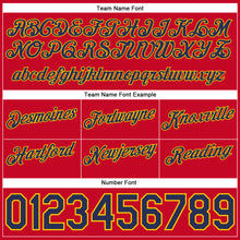 Load image into Gallery viewer, Custom Red Navy-Gold Authentic Throwback Basketball Shorts