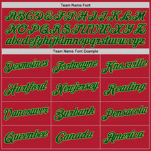 Load image into Gallery viewer, Custom Stitched Red Green-Neon Green Sports Pullover Sweatshirt Hoodie