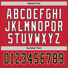 Load image into Gallery viewer, Custom Red Black-Gold Hockey Jersey