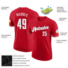 Load image into Gallery viewer, Custom Red White-Gray Performance T-Shirt