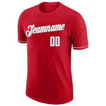 Load image into Gallery viewer, Custom Red White-Gray Performance T-Shirt