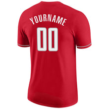 Load image into Gallery viewer, Custom Red White-Gray Performance T-Shirt