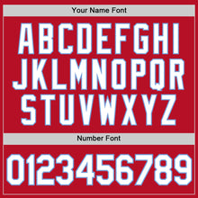 Load image into Gallery viewer, Custom Red White-Light Blue Performance T-Shirt