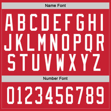 Load image into Gallery viewer, Custom Red White Hockey Jersey