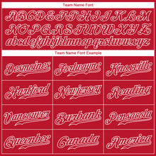 Load image into Gallery viewer, Custom Red Red-White Christmas 3D Authentic Baseball Jersey