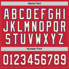 Load image into Gallery viewer, Custom Red Cream-Royal Hockey Jersey