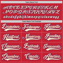 Load image into Gallery viewer, Custom Red Cream-Royal Hockey Jersey