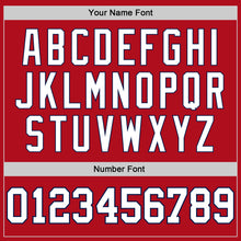 Load image into Gallery viewer, Custom Red White-Navy Authentic Baseball Jersey