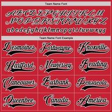 Load image into Gallery viewer, Custom Red Black-White Hockey Jersey