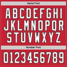 Load image into Gallery viewer, Custom Red White-Green Hockey Jersey