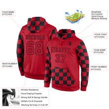 Load image into Gallery viewer, Custom Stitched Red Red-Black Sports Pullover Sweatshirt Hoodie