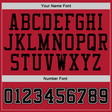 Load image into Gallery viewer, Custom Stitched Red Black Pinstripe Black-White Sports Pullover Sweatshirt Hoodie