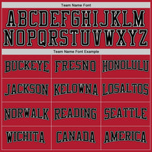 Load image into Gallery viewer, Custom Stitched Red Black Pinstripe Black-White Sports Pullover Sweatshirt Hoodie