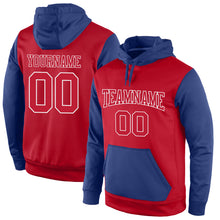 Load image into Gallery viewer, Custom Stitched Red Red-Royal Sports Pullover Sweatshirt Hoodie