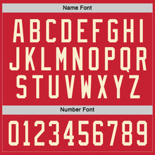 Load image into Gallery viewer, Custom Red Cream Hockey Jersey