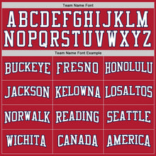 Load image into Gallery viewer, Custom Stitched Red White-Navy Sports Pullover Sweatshirt Hoodie