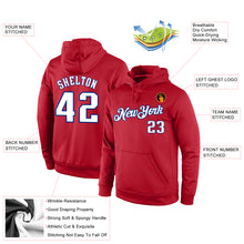 Load image into Gallery viewer, Custom Stitched Red White-Royal Sports Pullover Sweatshirt Hoodie