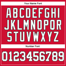 Load image into Gallery viewer, Custom Red White-Green Authentic Throwback Basketball Jersey