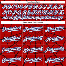 Load image into Gallery viewer, Custom Red White-Royal 3D Pattern Design Spider Web Authentic Baseball Jersey