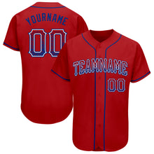 Load image into Gallery viewer, Custom Red Royal-White Authentic Drift Fashion Baseball Jersey