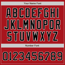 Load image into Gallery viewer, Custom Red Black-White Authentic Baseball Jersey