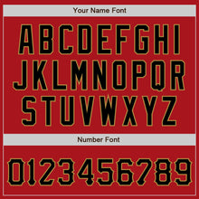 Load image into Gallery viewer, Custom Red Black-Old Gold Authentic Baseball Jersey
