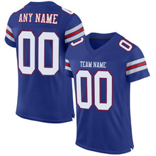 Load image into Gallery viewer, Custom Royal White-Red Mesh Authentic Football Jersey