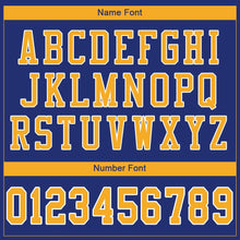 Load image into Gallery viewer, Custom Royal Gold-White Mesh Authentic Football Jersey