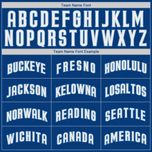 Load image into Gallery viewer, Custom Royal White-Light Blue Authentic Baseball Jersey