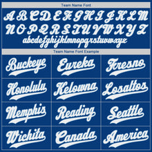 Load image into Gallery viewer, Custom Royal White-Light Blue Authentic Baseball Jersey