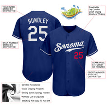 Load image into Gallery viewer, Custom Royal White-Red Authentic Baseball Jersey